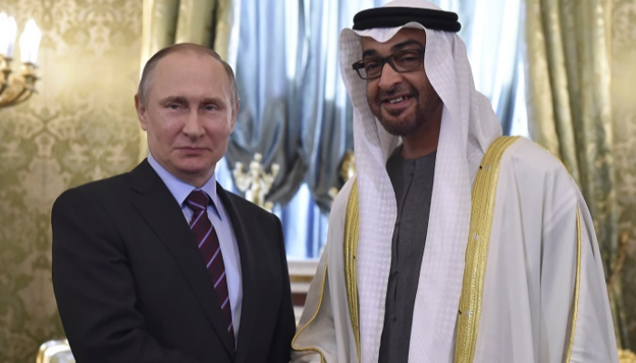 الشيخ محمد بن زايد آل نهيان وفلاديمير بوتين