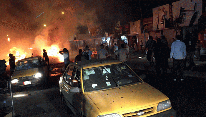 انفجار سابق بالمنطقة الحضراء في بغداد