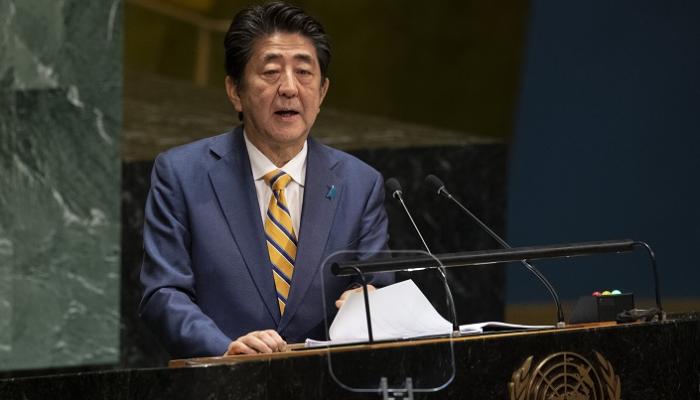 رئيس الوزراء الياباني شينزو آبي يتحدث أمام الأمم المتحدة