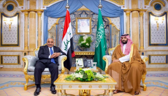 الأمير محمد بن سلمان بن عبدالعزيز ورئيس وزراء العراق عادل عبدالمهدي
