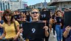 تركيات يتظاهرن بإسطنبول احتجاجا على ازدياد العنف ضد المرأة 