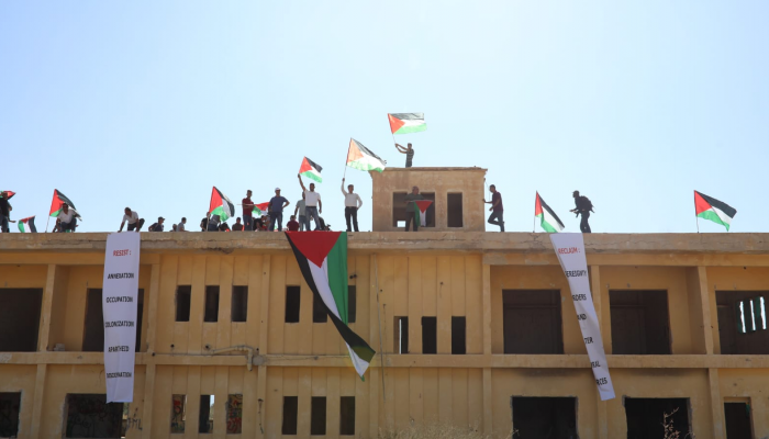 عشرات النشطاء تظاهروا للمطالبة بسيادة فلسطينية على شمال البحر الميت
