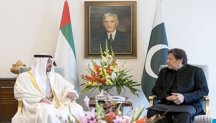جانب من لقاء الشيخ محمد بن زايد آل نهيان وعمران خان