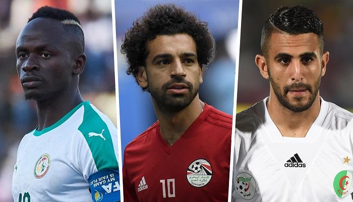 رياض محرز ومحمد صلاح وساديو ماني