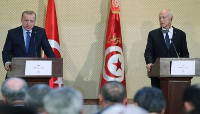 الرئيسان التونسي والتركي خلال مؤتمر صحفي - أرشيفية