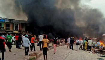 موقع انفجار القنبلة في بلدة فوتوكول