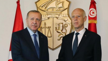 أردوغان وقيس سعيد خلال زيارة الرئيس التركي الأخيرة لتونس