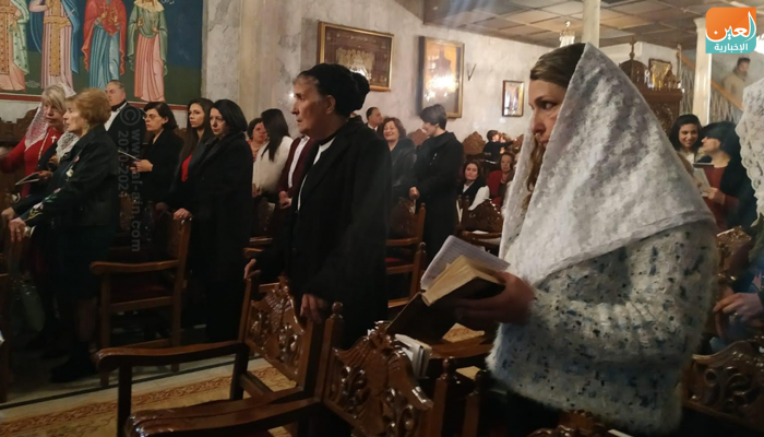 جانب من احتفالات المسيحيين الأرثوذكس في غزة بعيد الميلاد