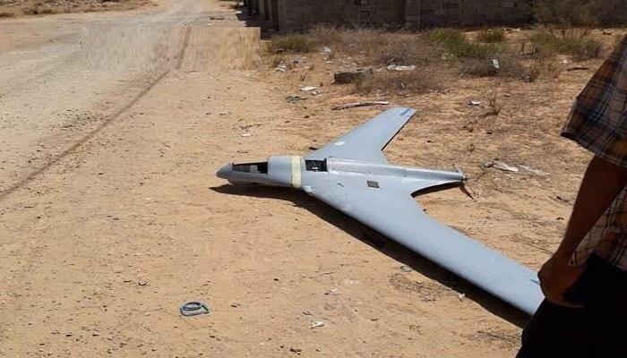 طائرة مسيرة أسقطها الجيش الليبي في ضواحي طرابلس- أرشيفية
