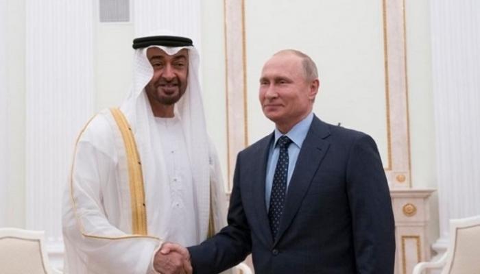 الشيخ محمد بن زايد آل نهيان والرئيس الروسي فلاديمير بوتين