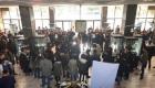 اعتراض به مسئولان| دانشجویان دانشگاه‌هاى تهران مراسم یادبودی براى جان‌باختگان سانحه هواپیمای اوکراینی برگزار کردند