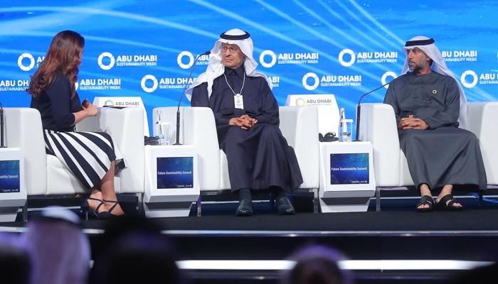 وزيرا الطاقة في الإمارات والسعودية خلال جلسة النقاش