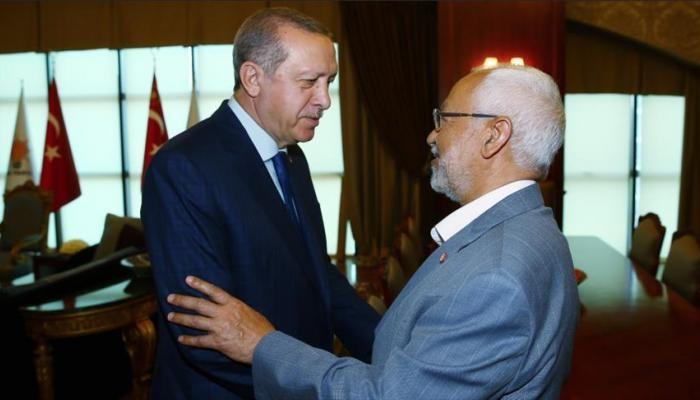 الرئيس التركي رجب طيب أردوغان وراشد الغنوشي