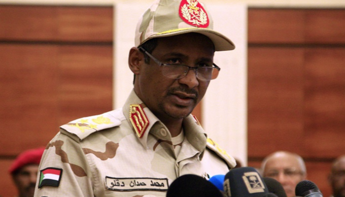 الفريق محمد حمدان حميدتي نائب رئيس المجلس السيادي السوداني