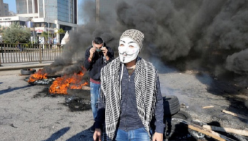 جانب من الاشتباكات في لبنان التي جرت أمس