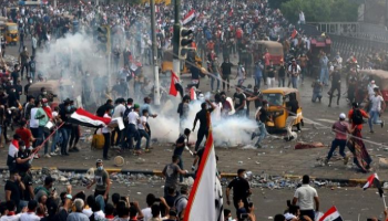 جانب من الاحتجاجات في العراق- أرشيفية