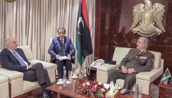 المشير خليفة حفتر ووزير خارجية اليونان- أرشيفية