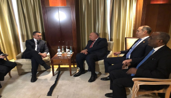 جانب من لقاء وزيري خارجية مصر وإيطاليا بالعاصمة الألمانية