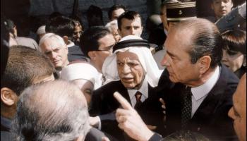 جاك شيراك خلال زيارته للكنيسة عام 1996