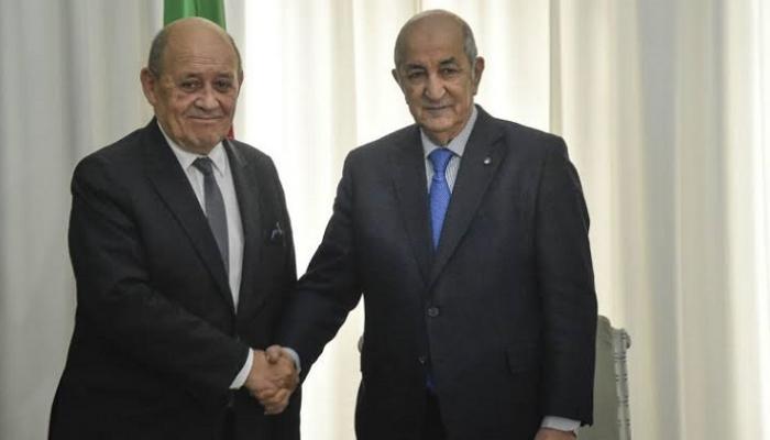 استقبال الرئيس الجزائري لوزير الخارجية الفرنسي