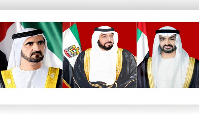 الشيخ خليفة بن زايد آل نهيان. الشيخ محمد بن راشد آل مكتوم. الشيخ محمد بن زايد آل نهيان