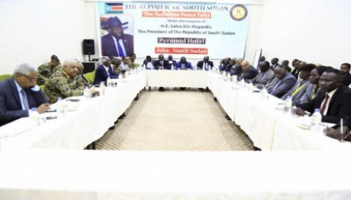 جانب من مفاوضات فرقاء السودان بالعاصمة جوبا- أرشيفية