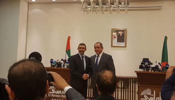 الشيخ عبدالله بن زايد ووزير الخارجية الجزائري صبري بوقادوم