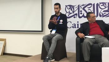 مترجمو لغة الإشارة في معرض القاهرة للكتاب