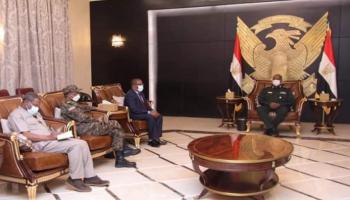 جانب من لقاء رئيس المجلس السيادي بالسودان ووزير خارجية إثيوبيا