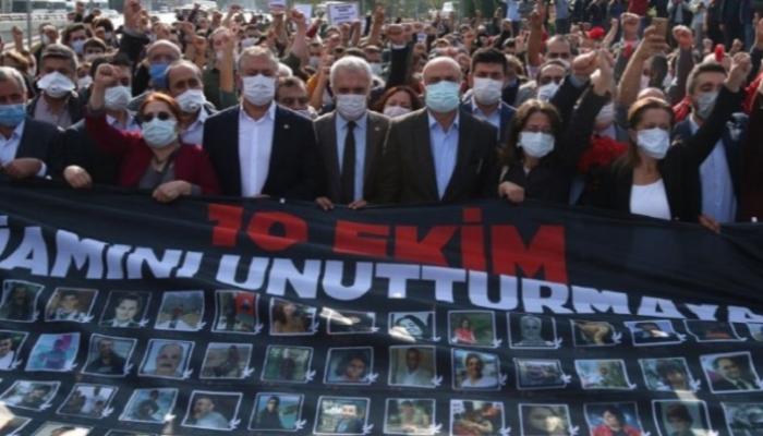 مجرزة أنقرة نفذها تنظيم داعش وراح ضحيتها 103 أشخاص