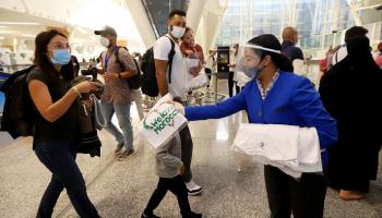 جانب من استقال السياح في مطار مراكش
