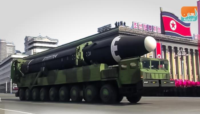 صاروخ عابر للقارات تم عرضه خلال احتفالات كوريا الشمالية