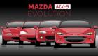 شاهد مراحل تطور مازدا MX-5.. رحلة 4 أجيال