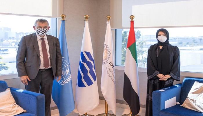 ريم بنت إبراهيم الهاشمي خلال لقاء المفوض العام للأونروا