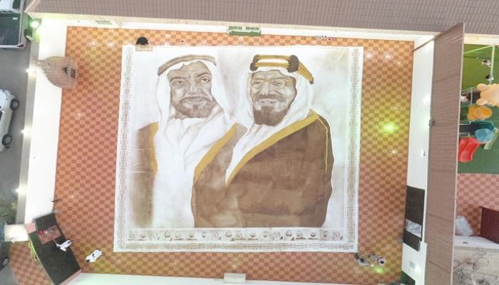 لوحة الفنانة السعودية عهود عبدالله المالكي
