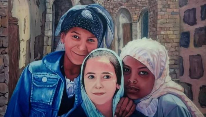 إحدى اللوحات اليمنية المشاركة في الحملة