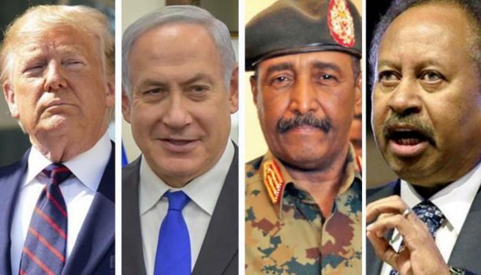 حمدوك والبرهان ونتنياهو وترامب