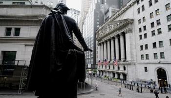 بورصة نيويورك في حي مانهاتن 