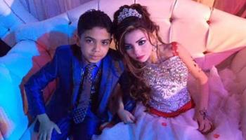 طفلان مصريان في حفل خطوبة