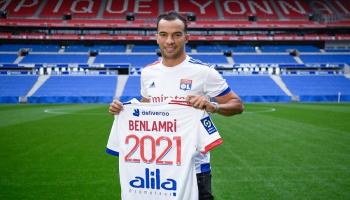 جمال بلعمري لاعب ليون الفرنسي