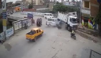 لقطة من حادث البدرشين