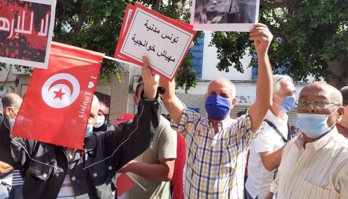 تونسيون يحتجون ضد إرهاب الإخوان -أرشيفية