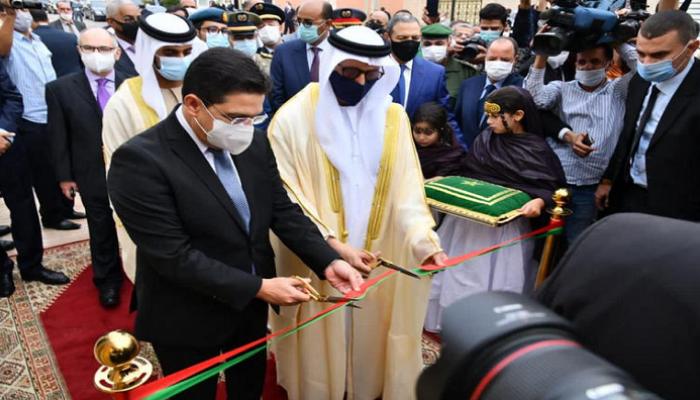 جانب من افتتاح القنصلية الإماراتية بمدينة العيون