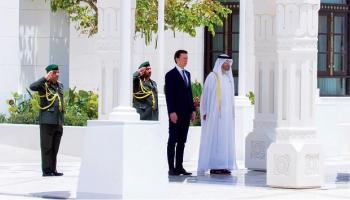 لقاء سابق بين الشيخ محمد بن زايد آل نهيان ومستشار النمسا 
