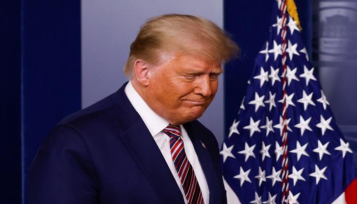 الرئيس الأمريكي دونالد ترامب خلال كلمته - رويترز