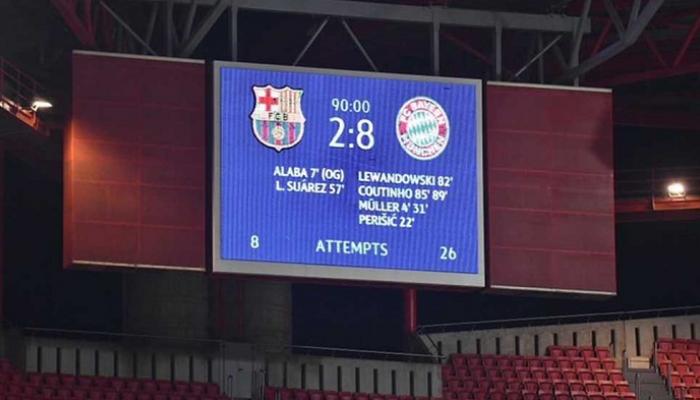 بايرن ميونيخ اكتسح برشلونة الموسم الماضي 8-2 في دوري أبطال أوروبا