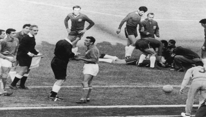 من مباراة تشيلي وإيطاليا بمونديال 1962