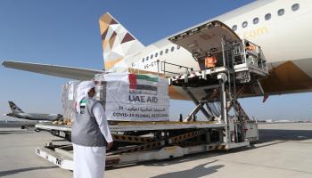 طائرة مساعدات إماراتية إلى مقدونيا الشمالية