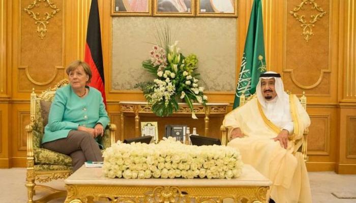 لقاء سابق بين الملك سلمان بن عبدالعزيز والمستشارة الألمانية