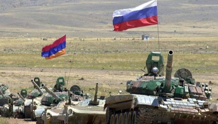 قوات روسية على الحدود الأرمينية الأذربيجانية - أرشيفية